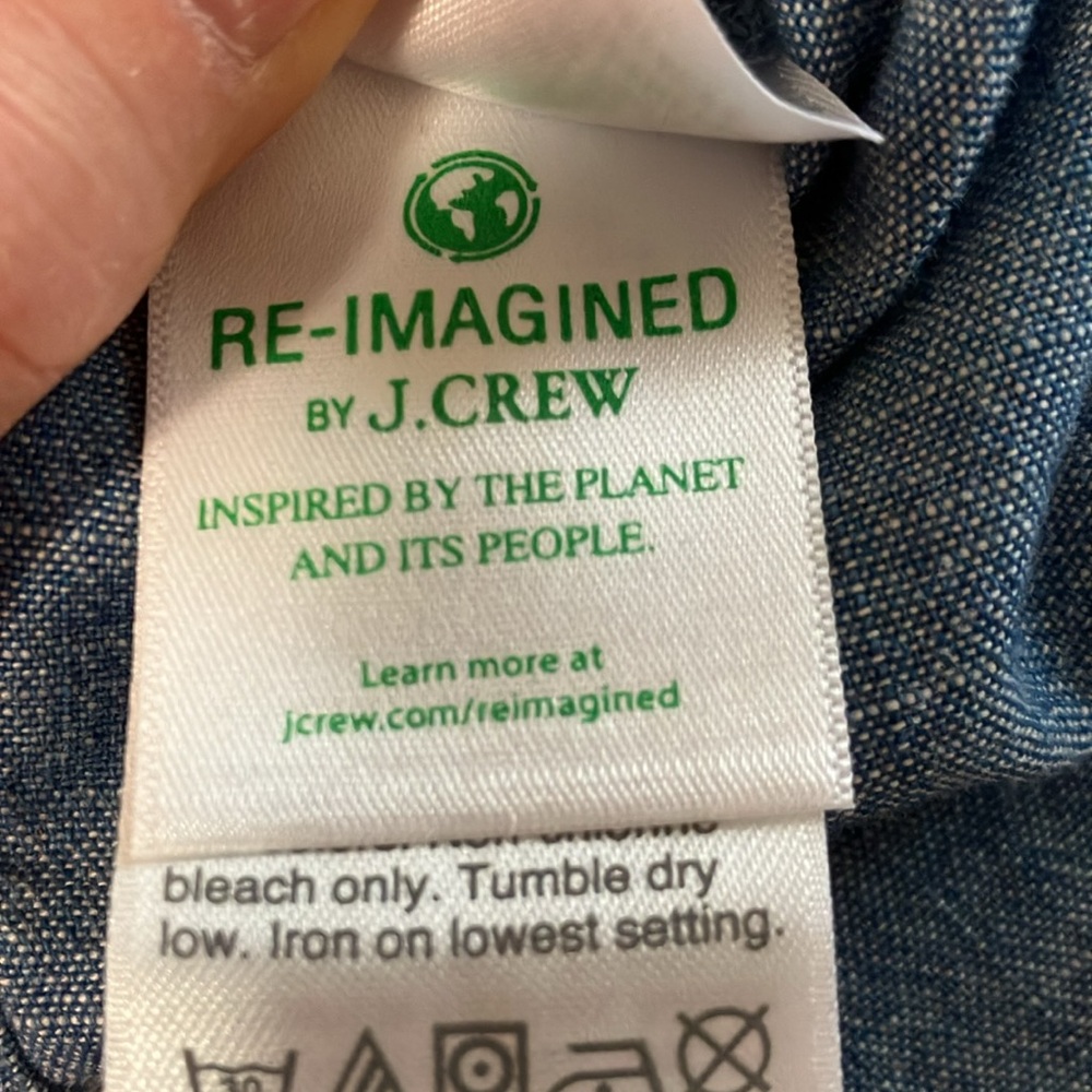 J Crew NWT Chambray Shirt with Pintucking - Picture 7 of 7